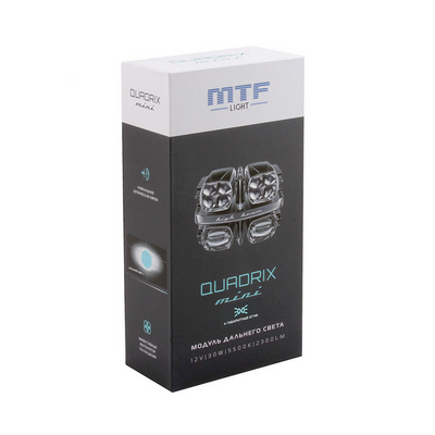 Светодиодная BI-LED линза MTF QUADRIX MINI, 12В, 30ВТ, 5500К, 2300LM, QM30HB