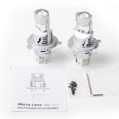 Светодиодная лампа головного света MTF MicroLENS H4/H19 V2 (MCL04K6)