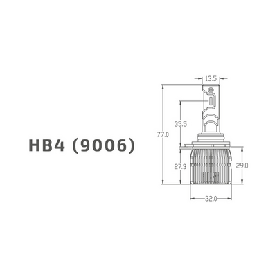 Светодиодная лампа головного света MTF DYNAMIC VISION LED, HB4(9006), 30W, 2500lm, 5500K, кулер, 2шт.