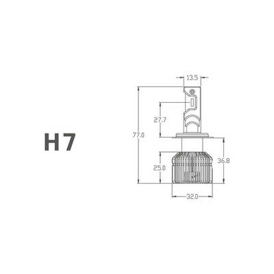 Светодиодная лампа головного света MTF серия RETROFIT LED, H7/H18  RT07K4