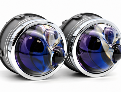 Противотуманные фары Sariti N5 Blue Lens, 3.0 дюйма, 12V, 45/76W, 6000K, универсальное крепление (компле