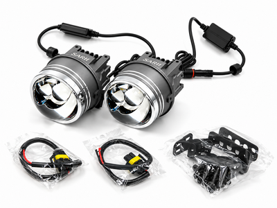 Противотуманные фары Sariti N5, 3.0 дюйма, 12V, 45/76W, 6000K, универсальное крепление (комплект, 2шт)