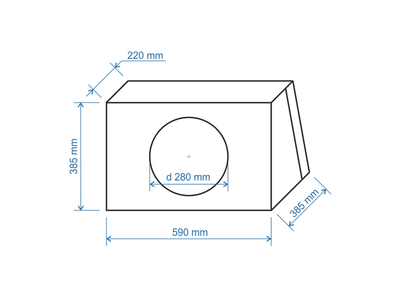 Короб для сабвуфера 130 литров