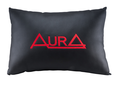 Подушка Aura XPA-20BL с логотипом, 37х25х13см, экокожа черный, 1 шт.