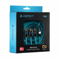 Межблочный кабель ASPECT RCA-CL4.5, Cyan Line, витая пара, бескислородная медь (OFC), 1 экран, 4RCA-4RCA, 5м