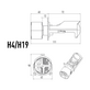 Светодиодная лампа головного света MTF MicroLENS H4/H19 12/24V, 55W, 6000K, 4000LM (MC04K5)