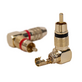 RCA разъем ACV  RCA-65UD, угловой, для кабеля сечением 6 мм, в упаковке 5 пар, длинный