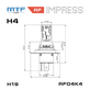 Светодиодная лампа головного света MTF  серия IMPRESS RETROFIT H4/H19, 12V, 24W, 2100LM, 3500K, штатный размер, к-кт. RF04K4