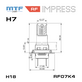 Светодиодная лампа головного света MTF  серия IMPRESS RETROFIT H7/H18, 12V, 24W, 2100LM, 3500K, штатный размер, к-кт. RF07K4